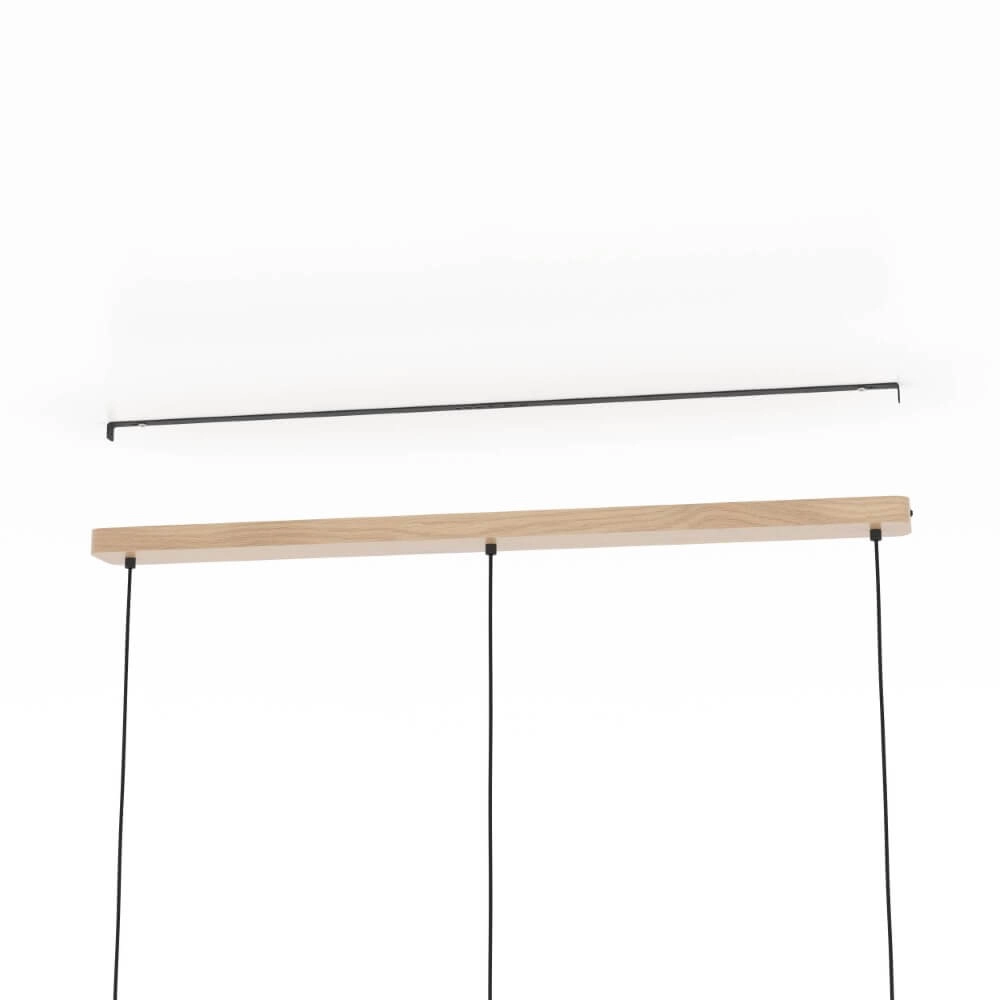 3-light hanging lamp Hontongas with beige shades Stars of Light 9008606274635