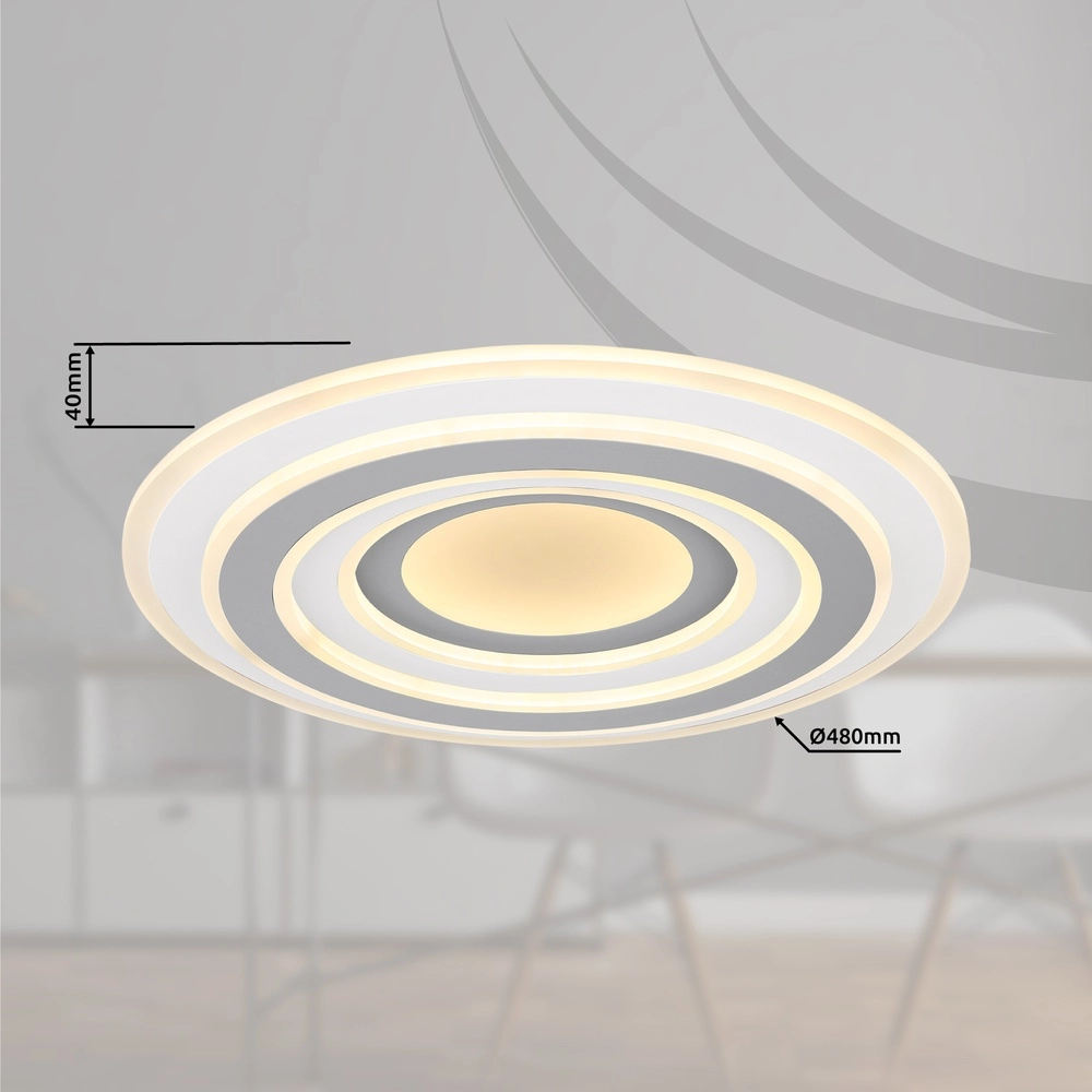Ceiling light Sabatino white Ø 50cm Globo 9007371403868