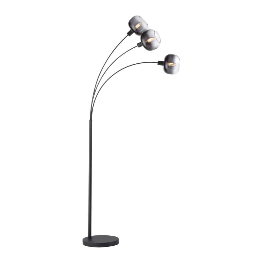 Black floor lamp Zea 3-light Just Light 4043689993764