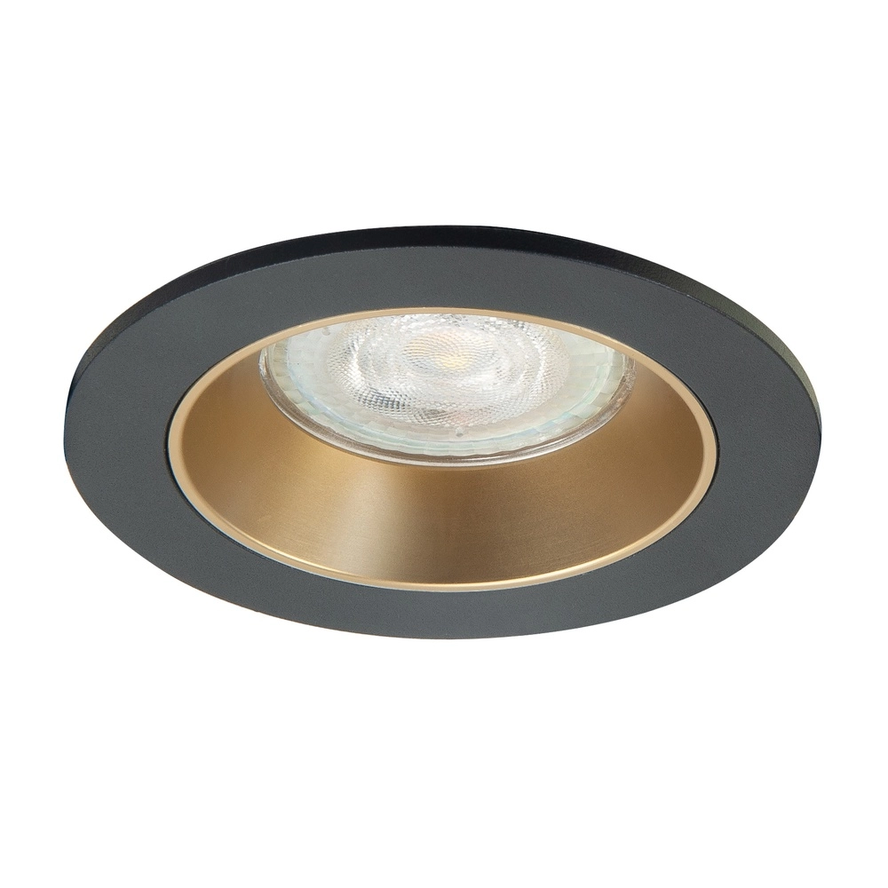 Design spot Downlights black with gold Ø 9.4cm