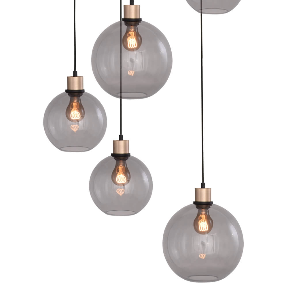 Vide hanging lamp Lazise gold with black Masterlight 8718121303116