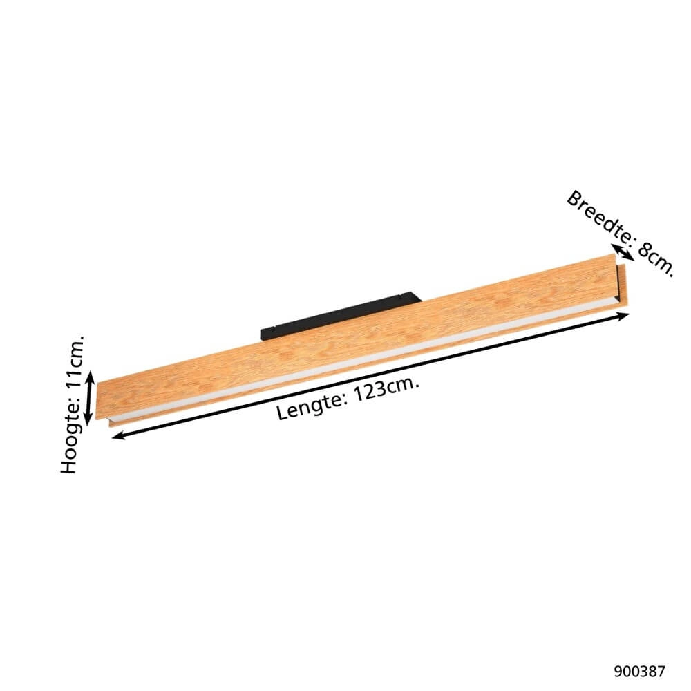 Wooden ceiling lamp Anchorena-Z 123cm Eglo 9008606243662