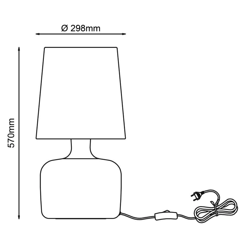 Table lamp Hydra blue with taupe Brilliant 4004353413131
