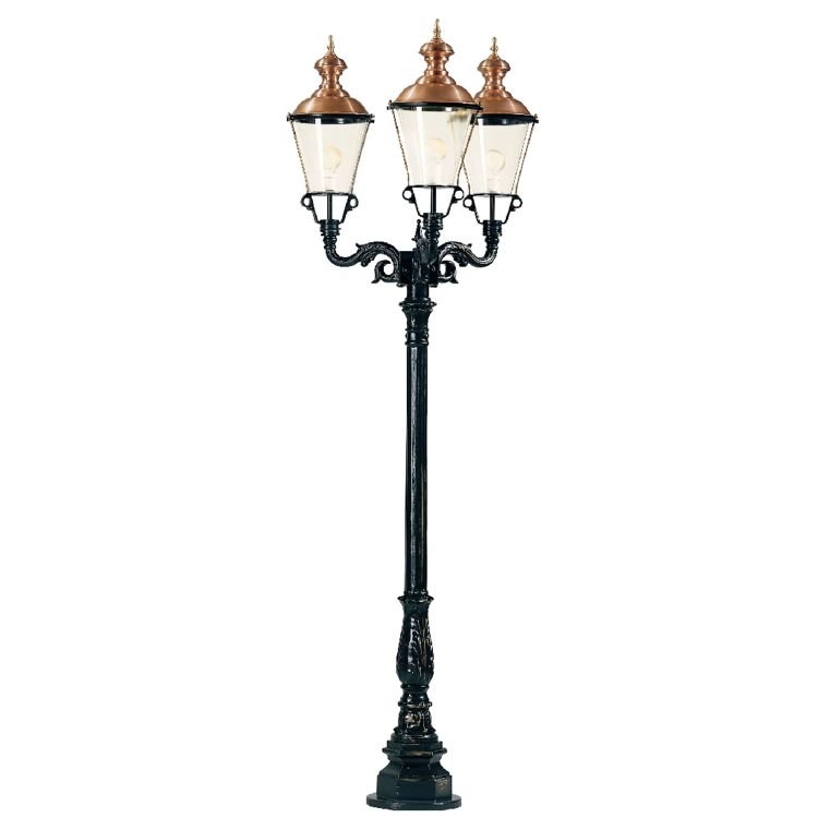 Nostalgic garden lamp Parijs 3-light - black
