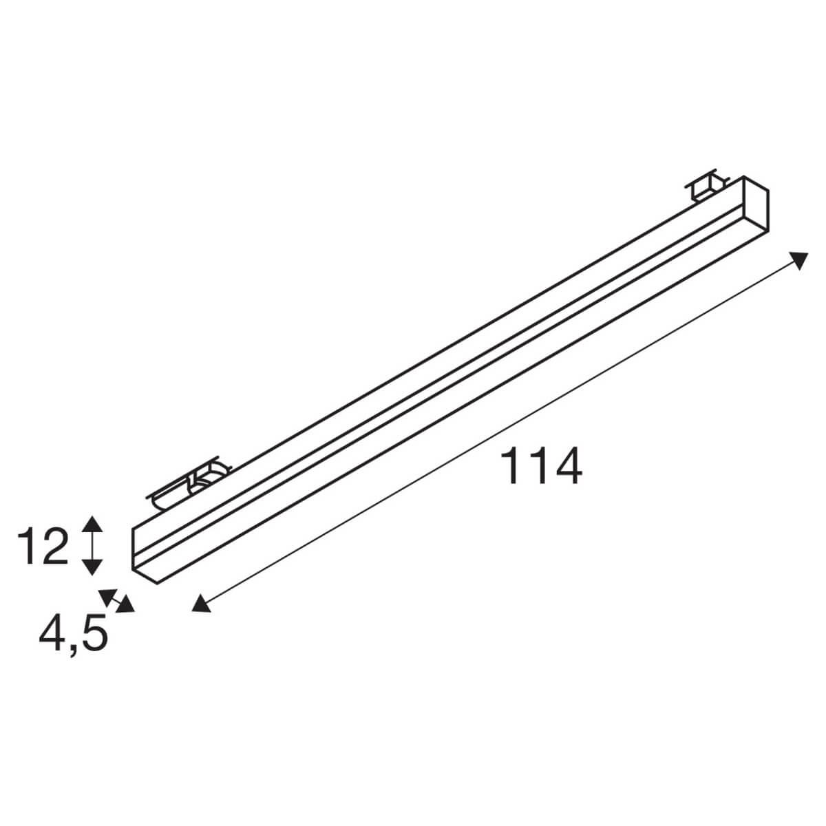 Rail light box Sight Track Dali 3-fase black SLV 4024163254687