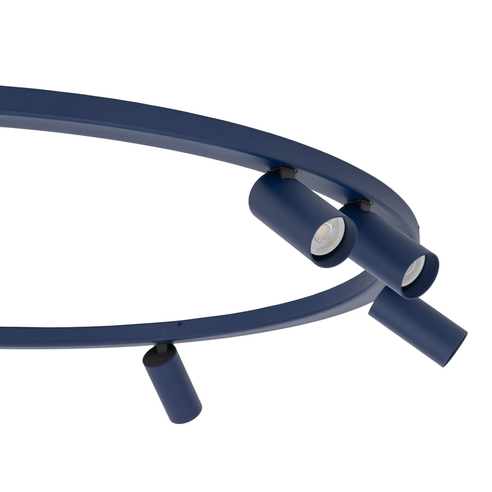 Circle surface-mounted spotlights Fourty 7x GU10 - dark blue Lyora 5903139119474