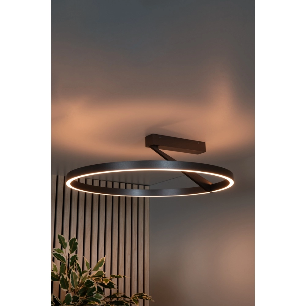 Design ceiling lamp Applause Ø 60cm - brushed steel - with remote control Premium by Lucide 5411212221803