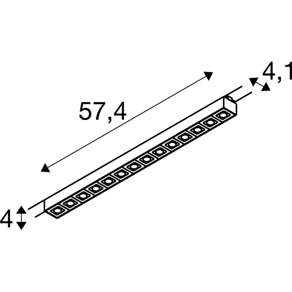 Rail fixture 57.4cm Sight Evo 3-phase white 4000K SLV 4024163318792