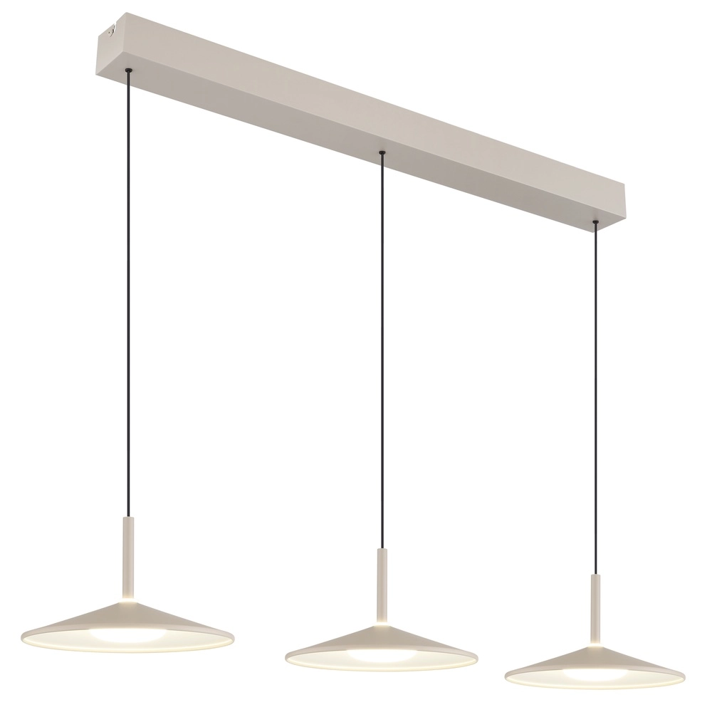 3-light pendant lamp Lampone Design sand brown