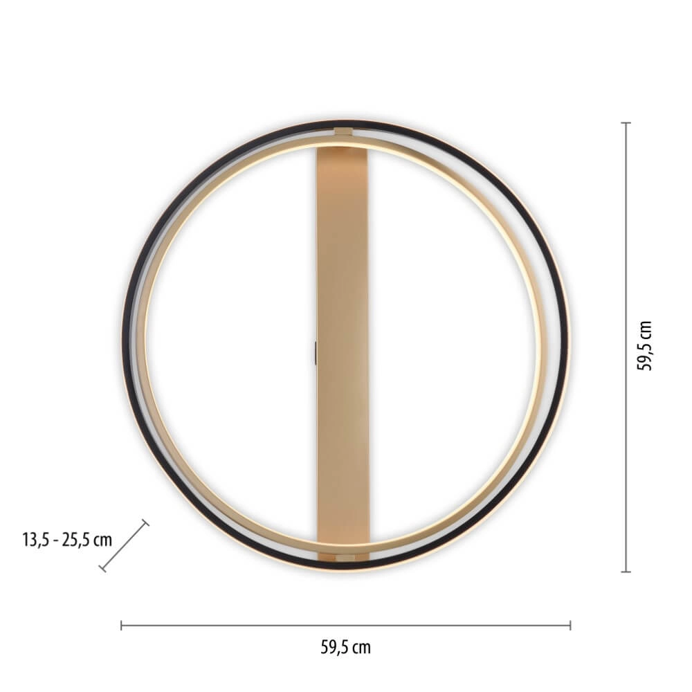 Ceiling lamp Q-Beluga brass Paul Neuhaus 4012248373606