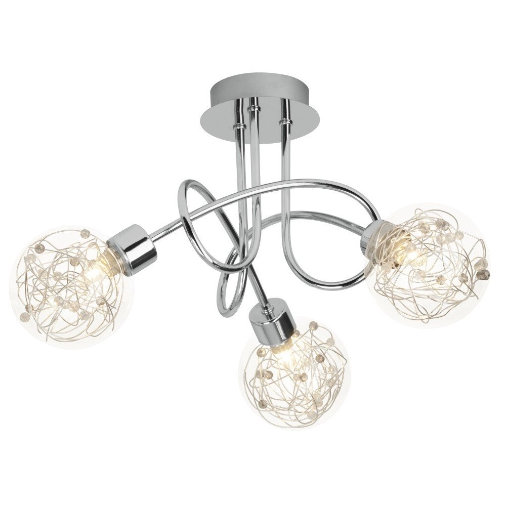 Design ceiling lamp Joya 3-light grey