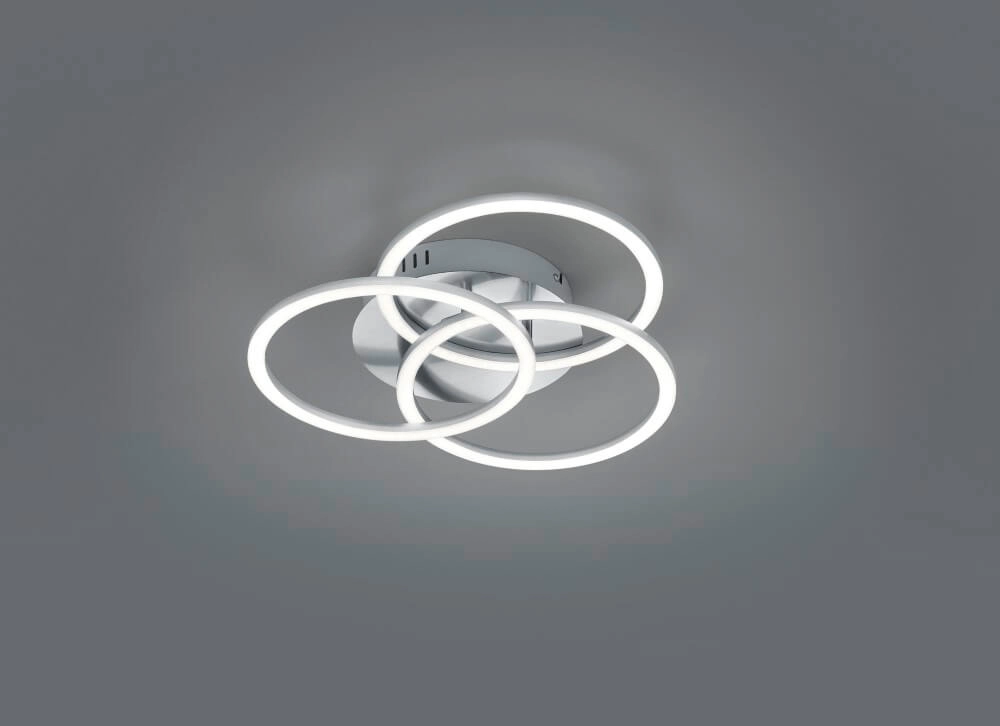 Ceiling lamp Circle 3-ring stainless steel Trio 4017807500639