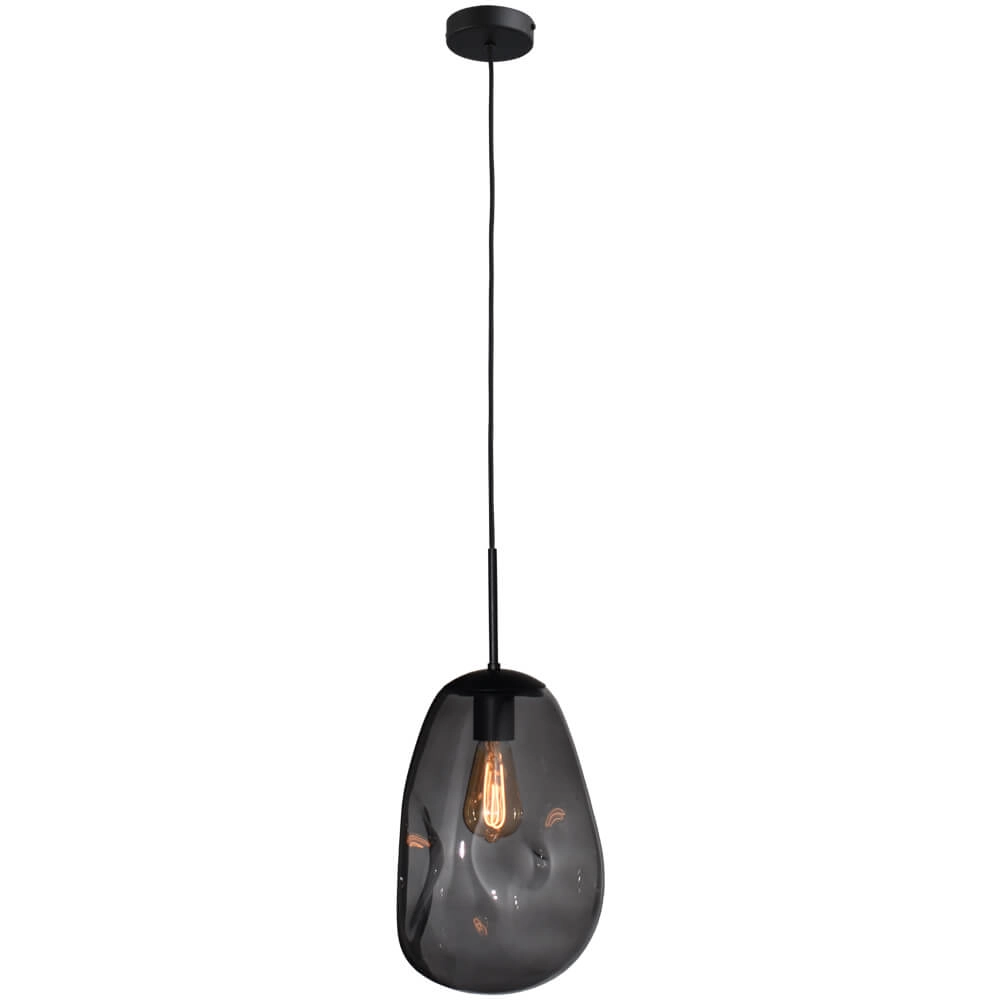 Hanging lamp Lava 1x smoke glass Ø 22.5cm Masterlight 8718121285955