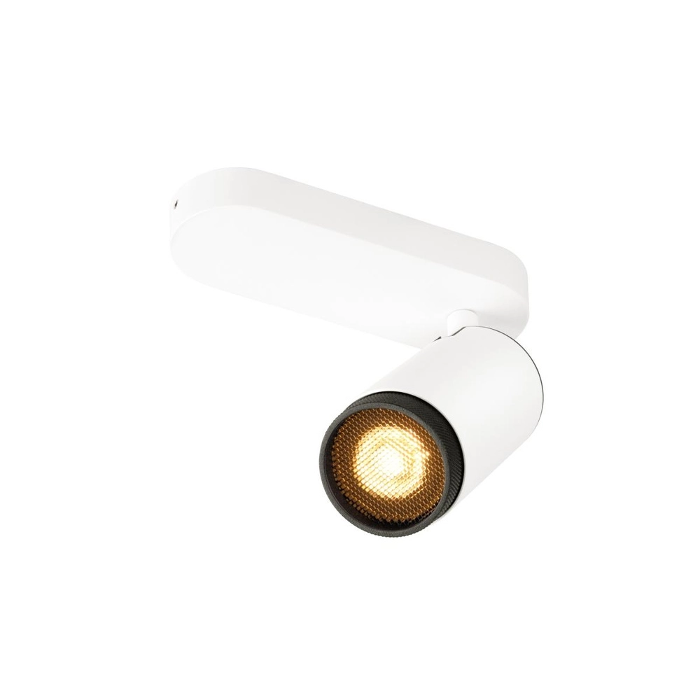 Surface-mounted spot Grip! L white with black ring