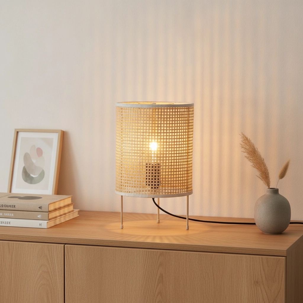 Table lamp Canto Ø 19.5 rattan