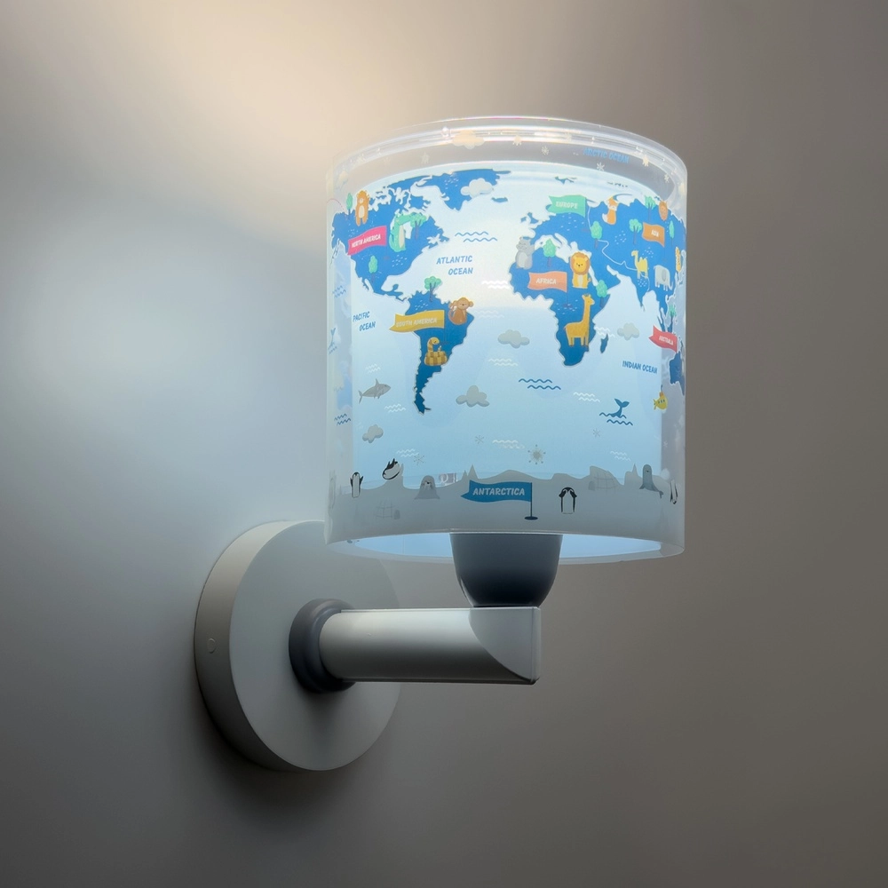 Children's room wall lamp Kids World blue Dalber 8420406406794