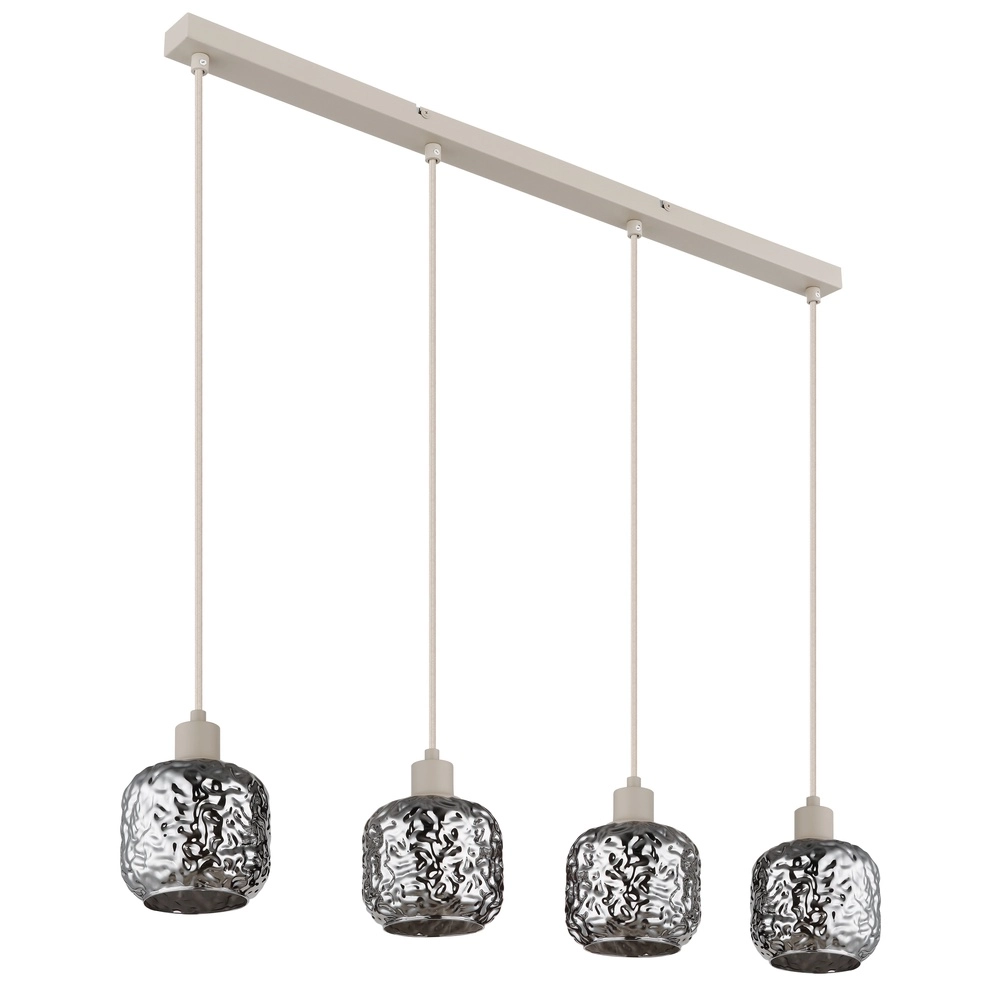 4-light pendant lamp Antonio sand brown Globo 9007371578726