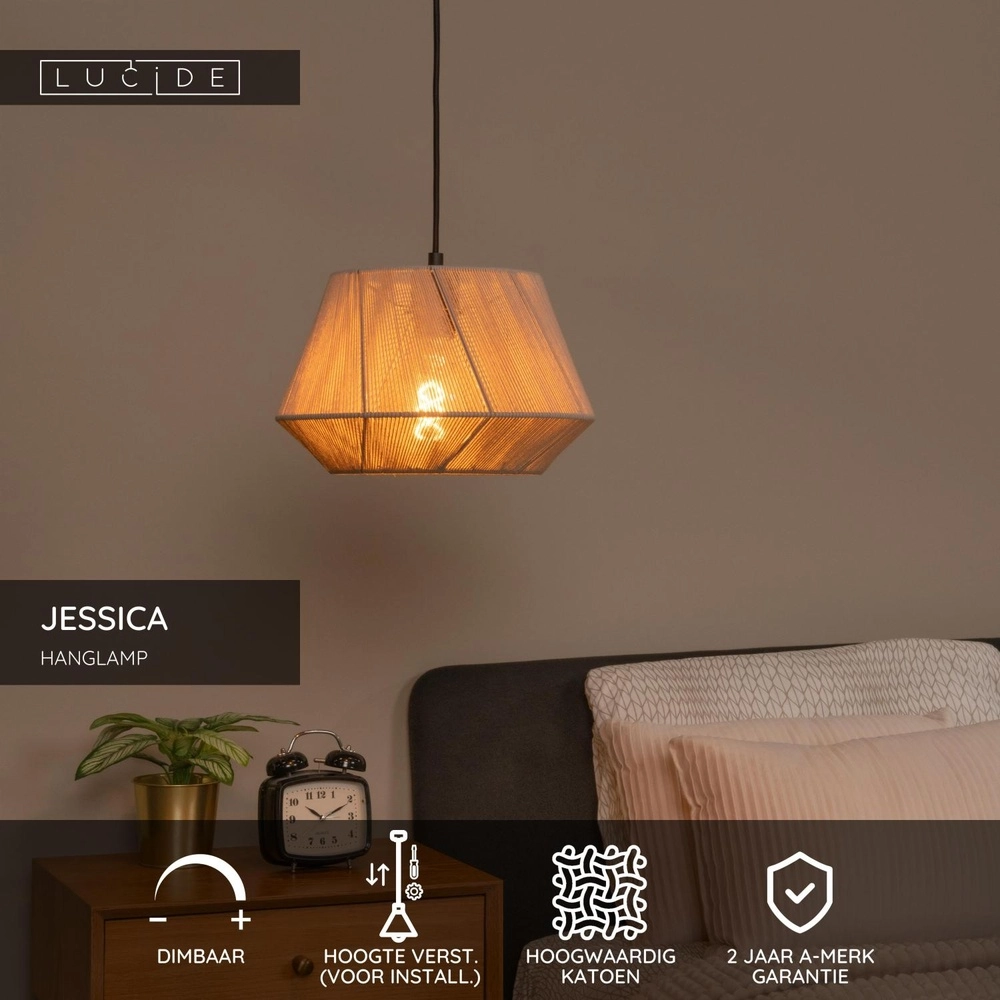 Pendant lamp Jessica Ø 30cm grey Lucide 5411212106292
