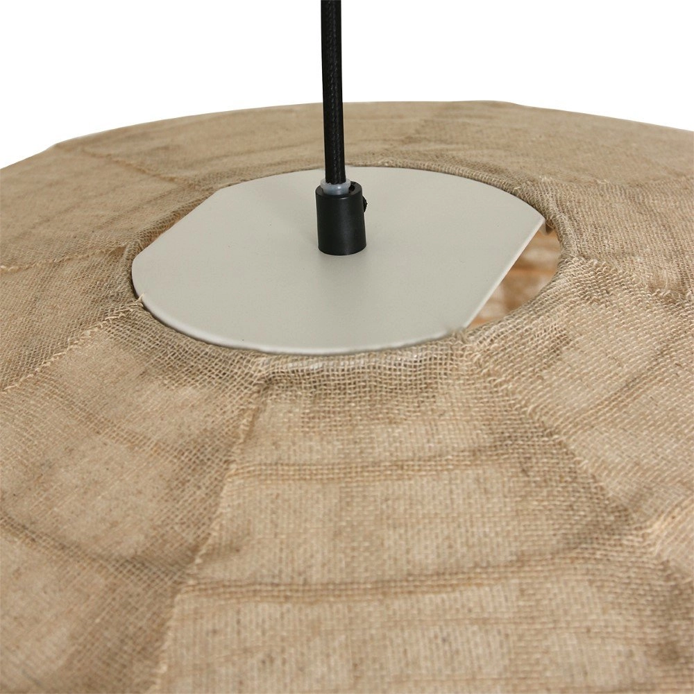 Pendant lamp Bangalore Ø 70cm black with light brown Steinhauer 8712746127935
