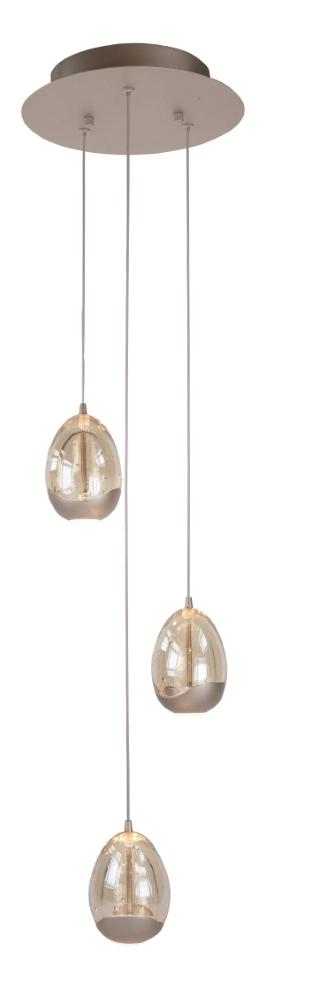 Pendant lamp Champagne Egg 3-light pendant