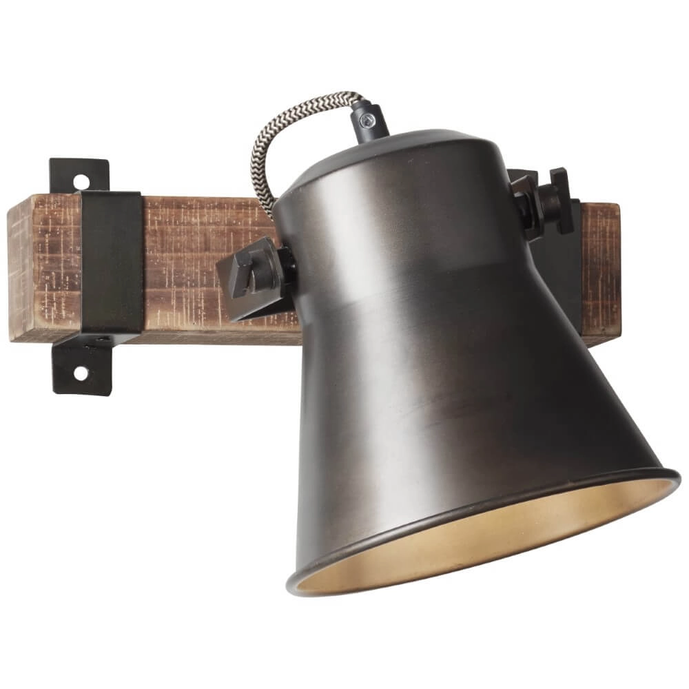 Wall lamp Decca black with brown Brilliant 4004353361432