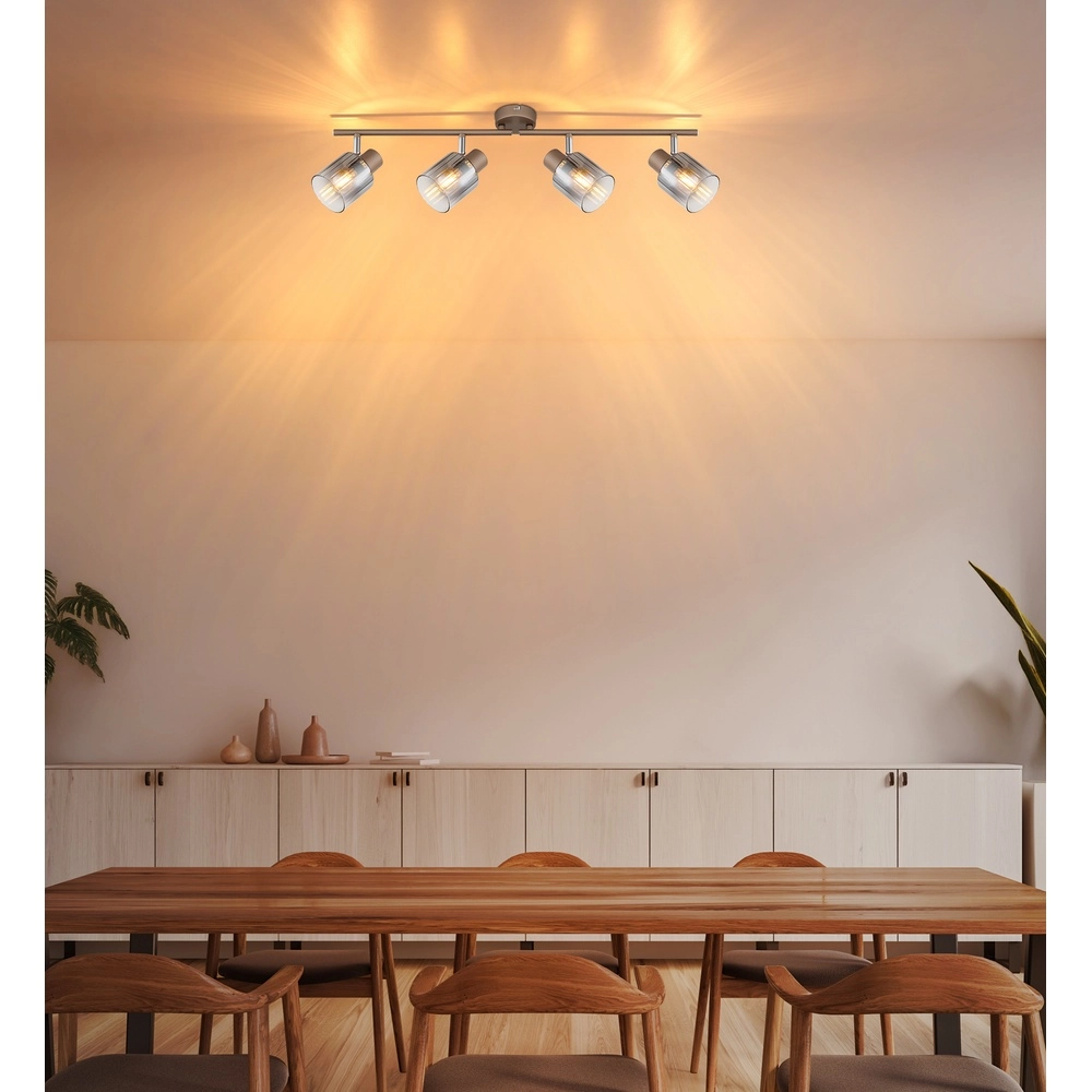 Ceiling lamp Walton 4-light coffee brown Globo 9007371580187