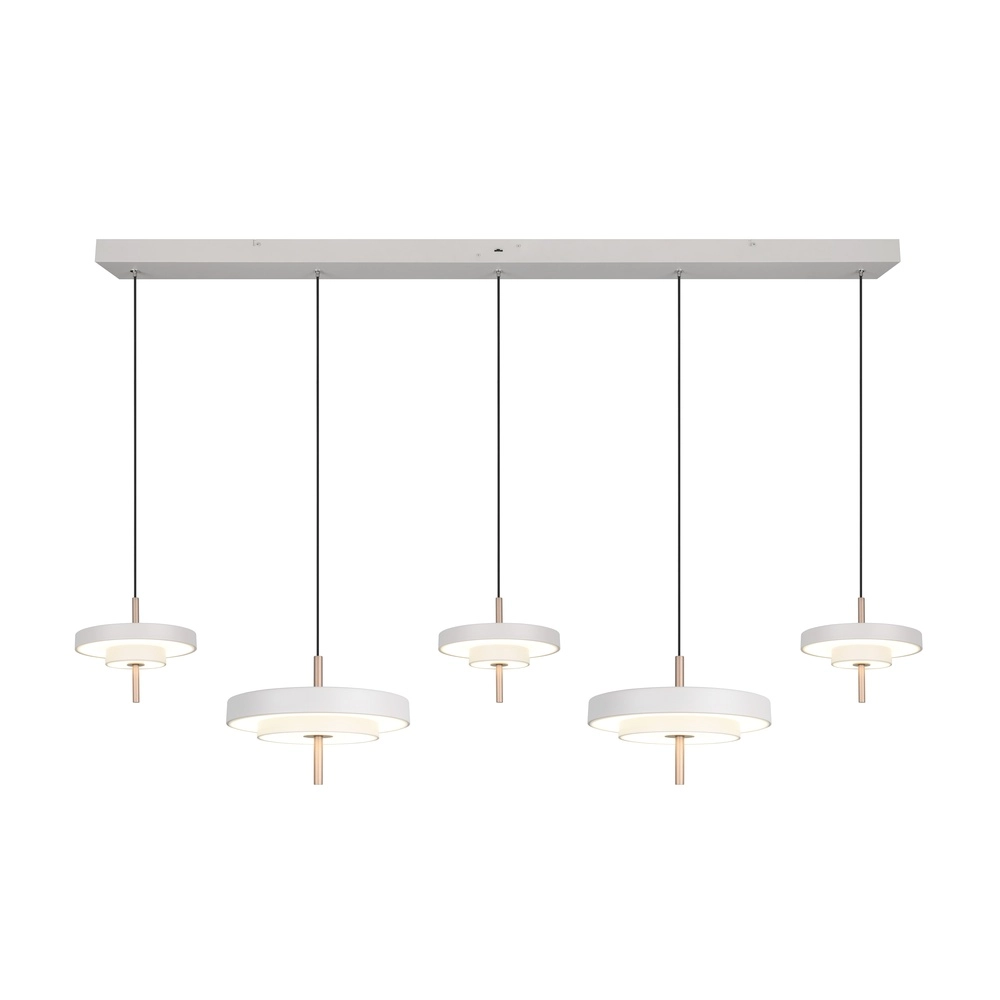 5-light pendant lamp Keaton white Trio 4017807655544