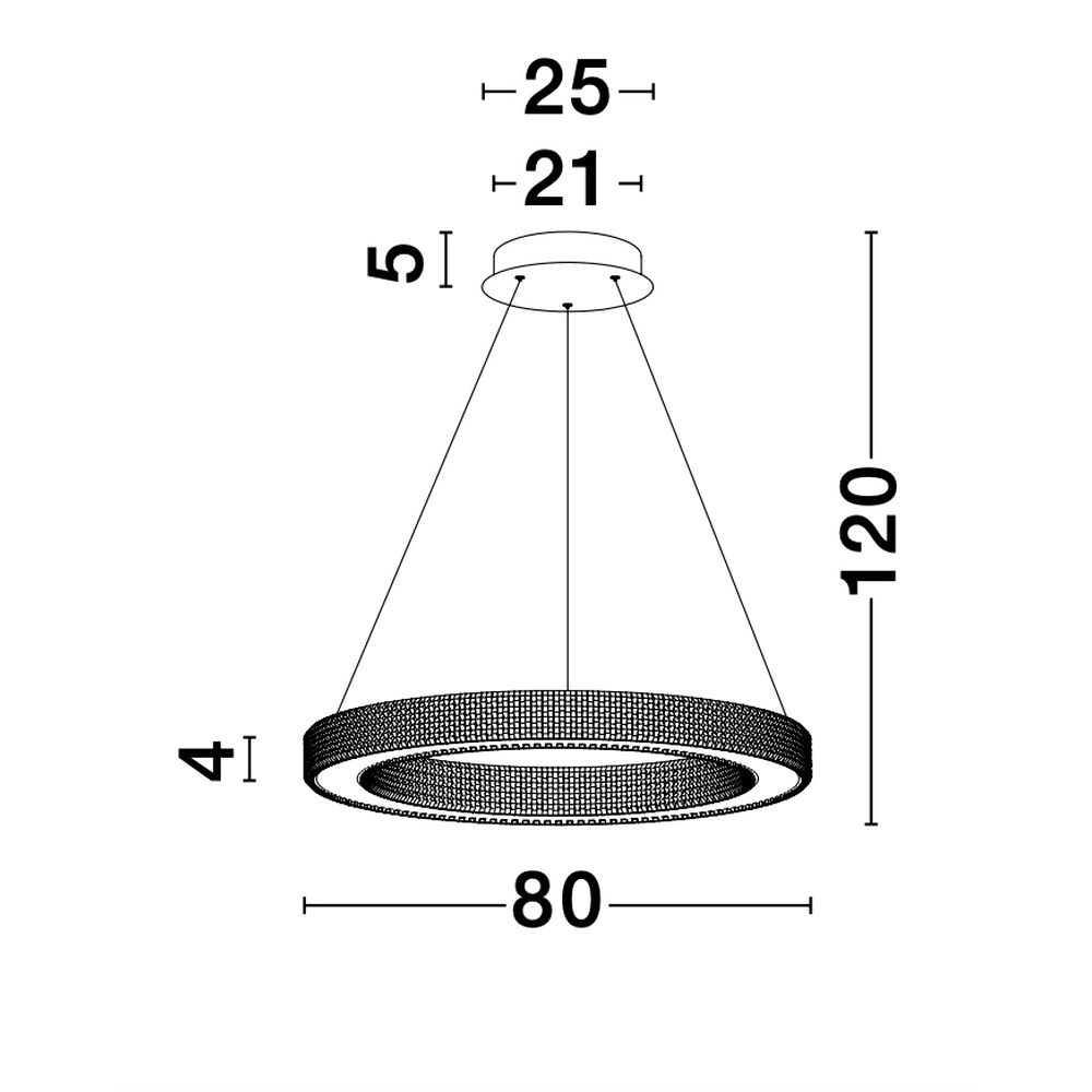 Pendant lamp Fiore gold Ø 80cm Lyora 5212017424143