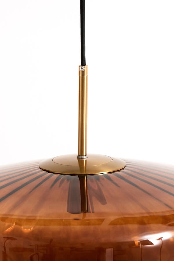 Pendant lamp Pleat gold with brown Ø 30cm Light & Living 8717807687786