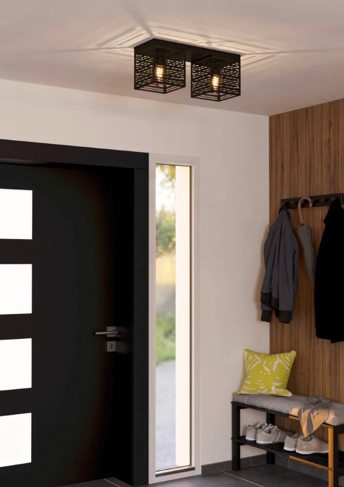 Ceiling lamp Piedritas black - 2x E27 Eglo 9008606235711