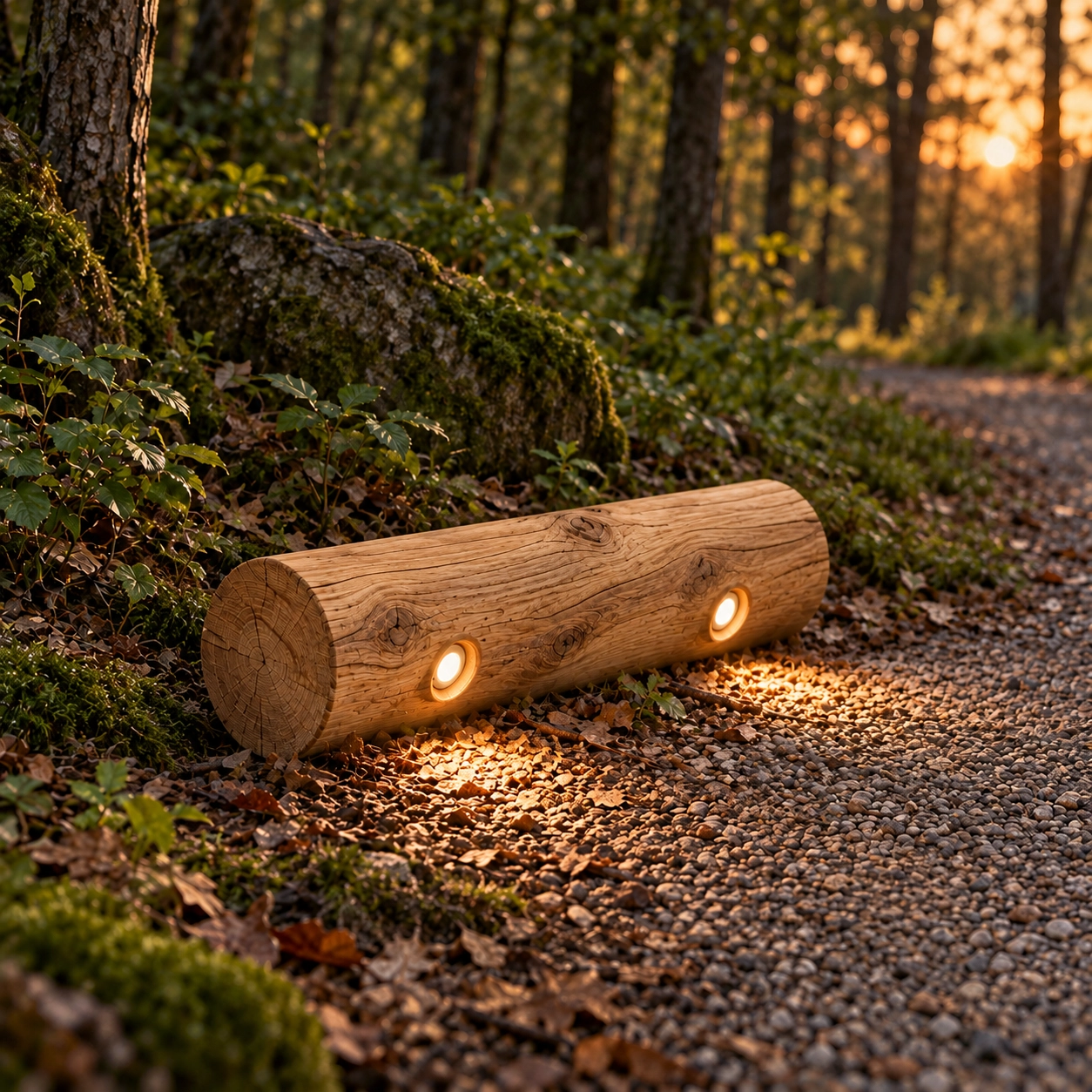 Wooden path lighting Tronco Chestnut - 100cm - 2700K