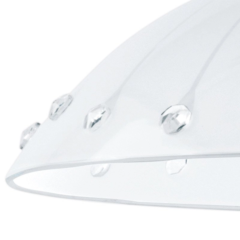 Pendant lamp Vetro white with crystals Eglo 9002759960735