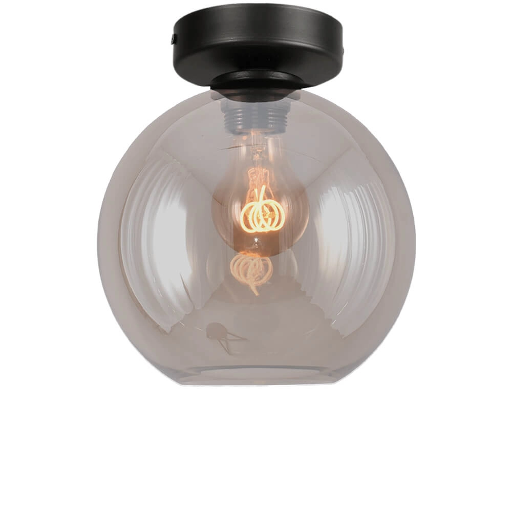 Ceiling light Bella 2 with Ø 20cm gold glass