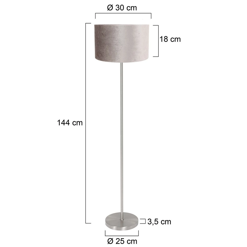 Floor lamp Noor with grey hood Steinhauer 8712746182248
