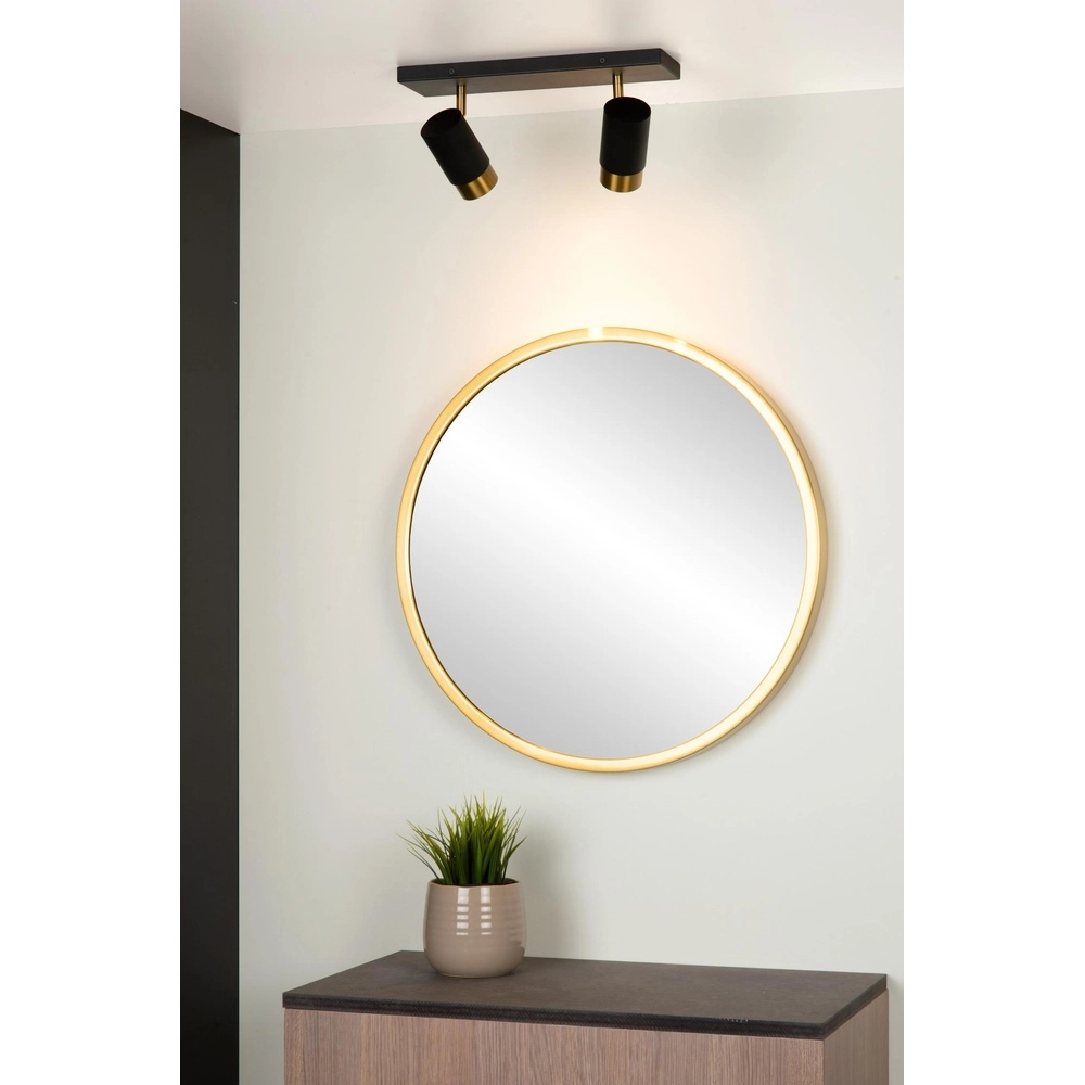 Ceiling spotlight Floris Double Black Lucide 5411212351784