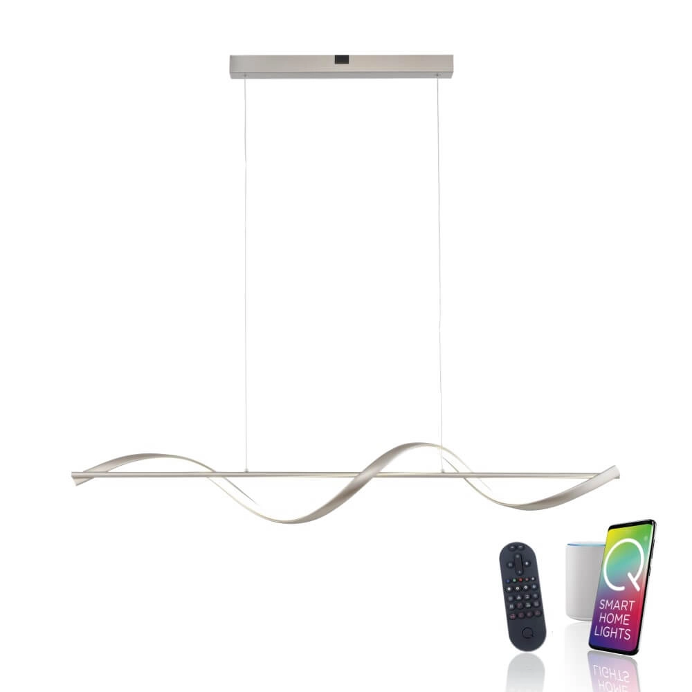 Wavy pendant lamp Q-Swing metal Paul Neuhaus 4012248374856