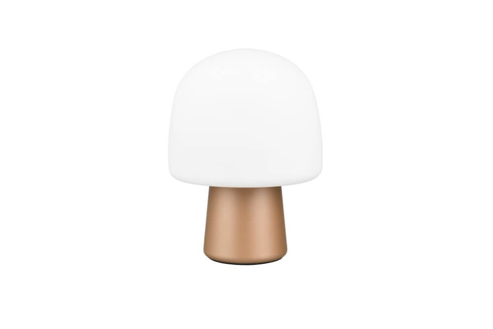 Mushroom table lamp Steen coffee with white glass Trio 4017807616477