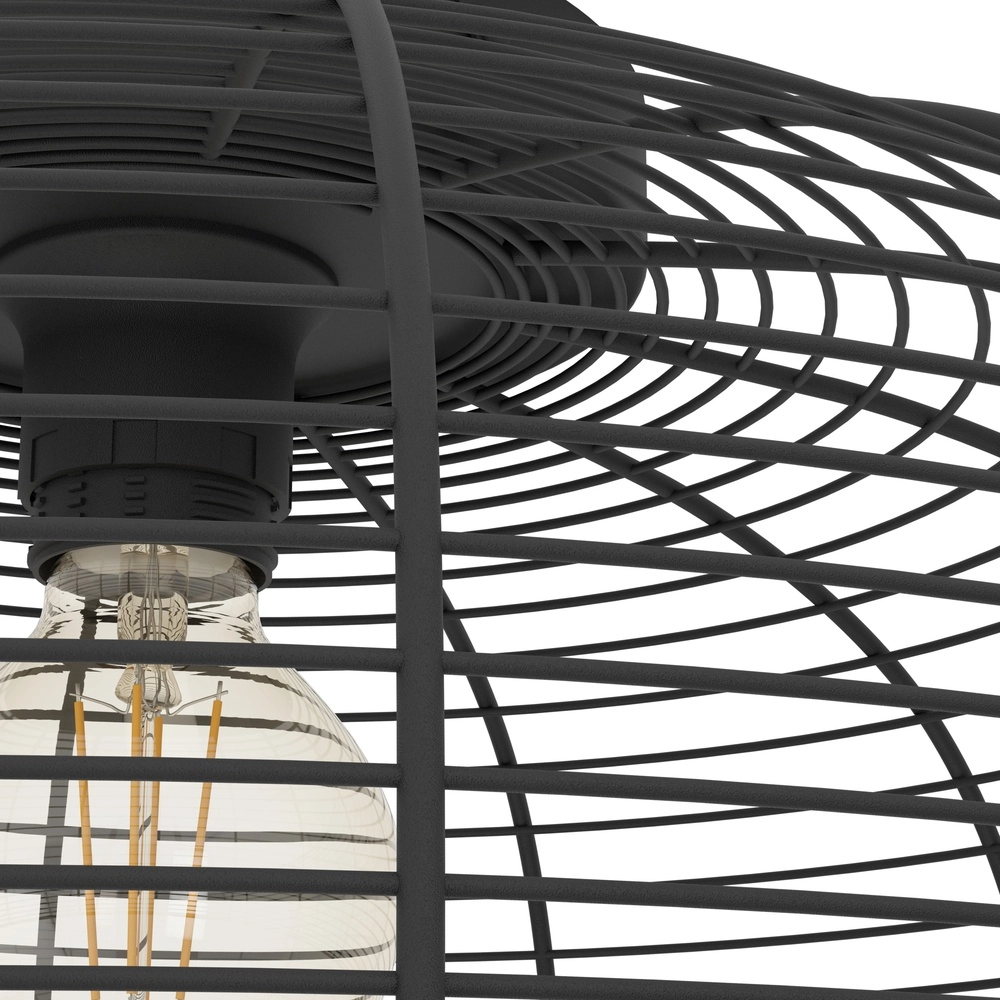 Wire ceiling lamp Rinroe Ø 45cm - black Eglo 9002759438968