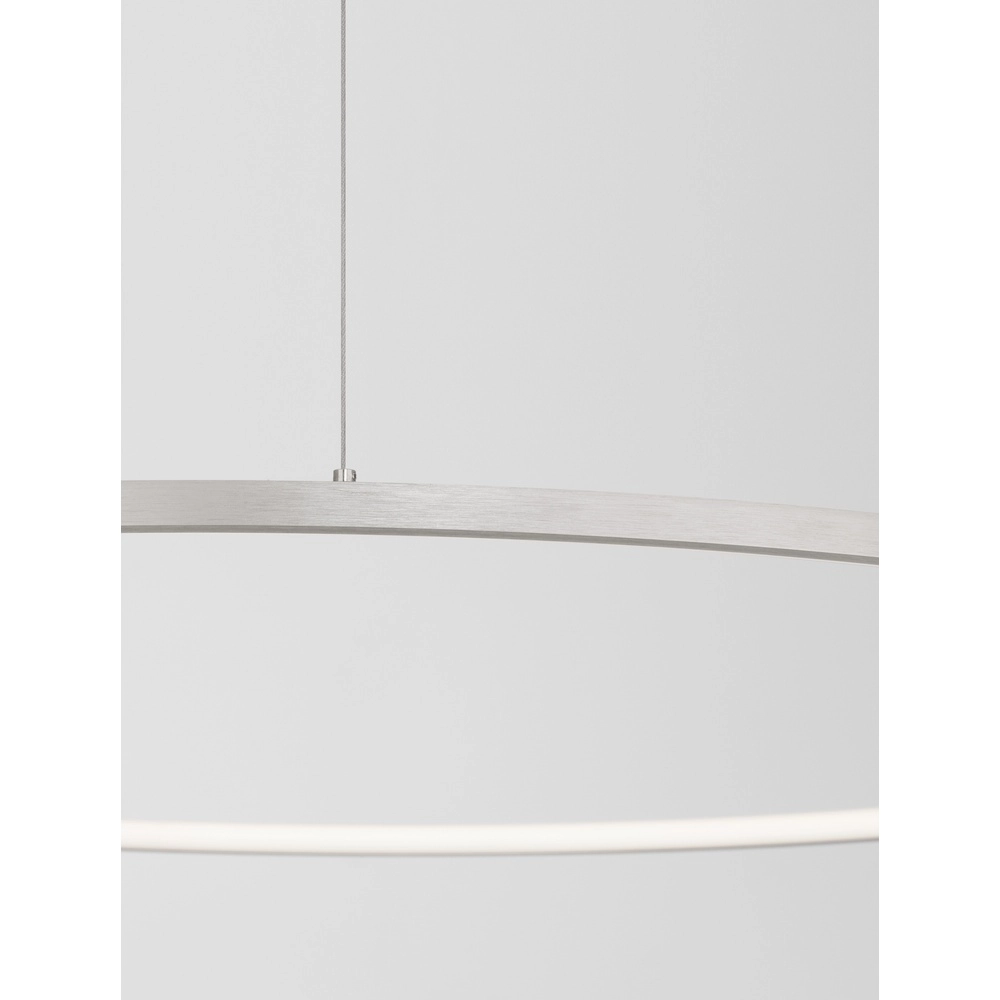 Round pendant lamp Tarquin silver grey Ø 100cm Lyora 5212017438362