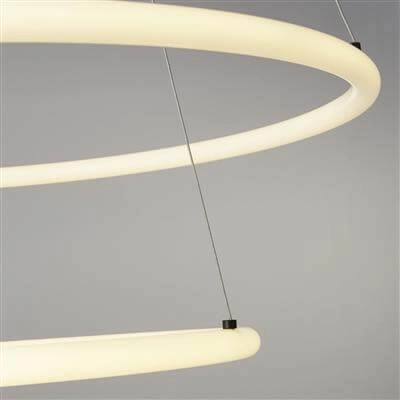 Pendant lamp Revolve Vide 2-ring black Searchlight 5053423189468