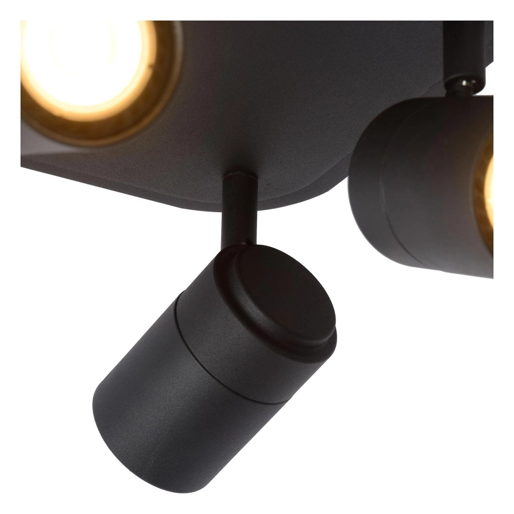 Ceiling spotlight Lennert 4-light black Lucide 5411212262707