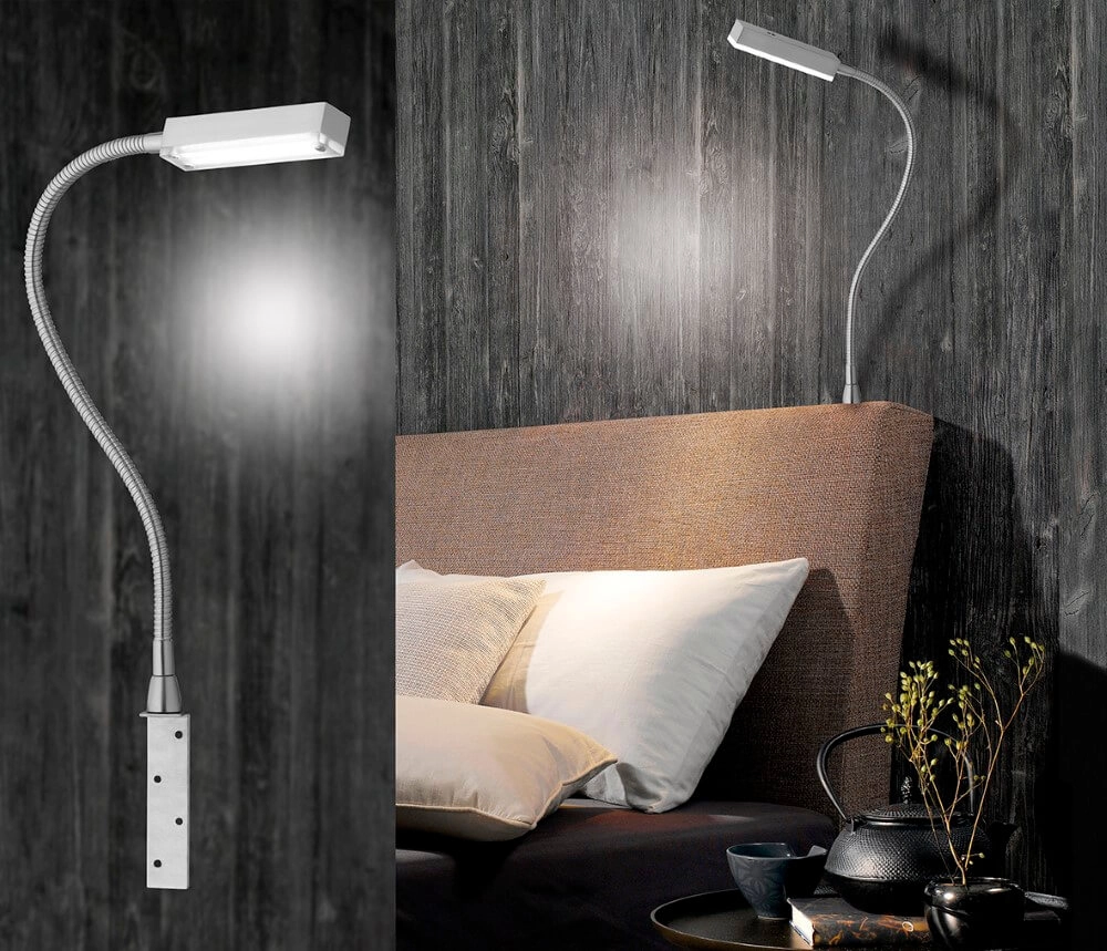 Bedside reading lamp Raik with bed attachment Fischer & Honsel 4001133306027