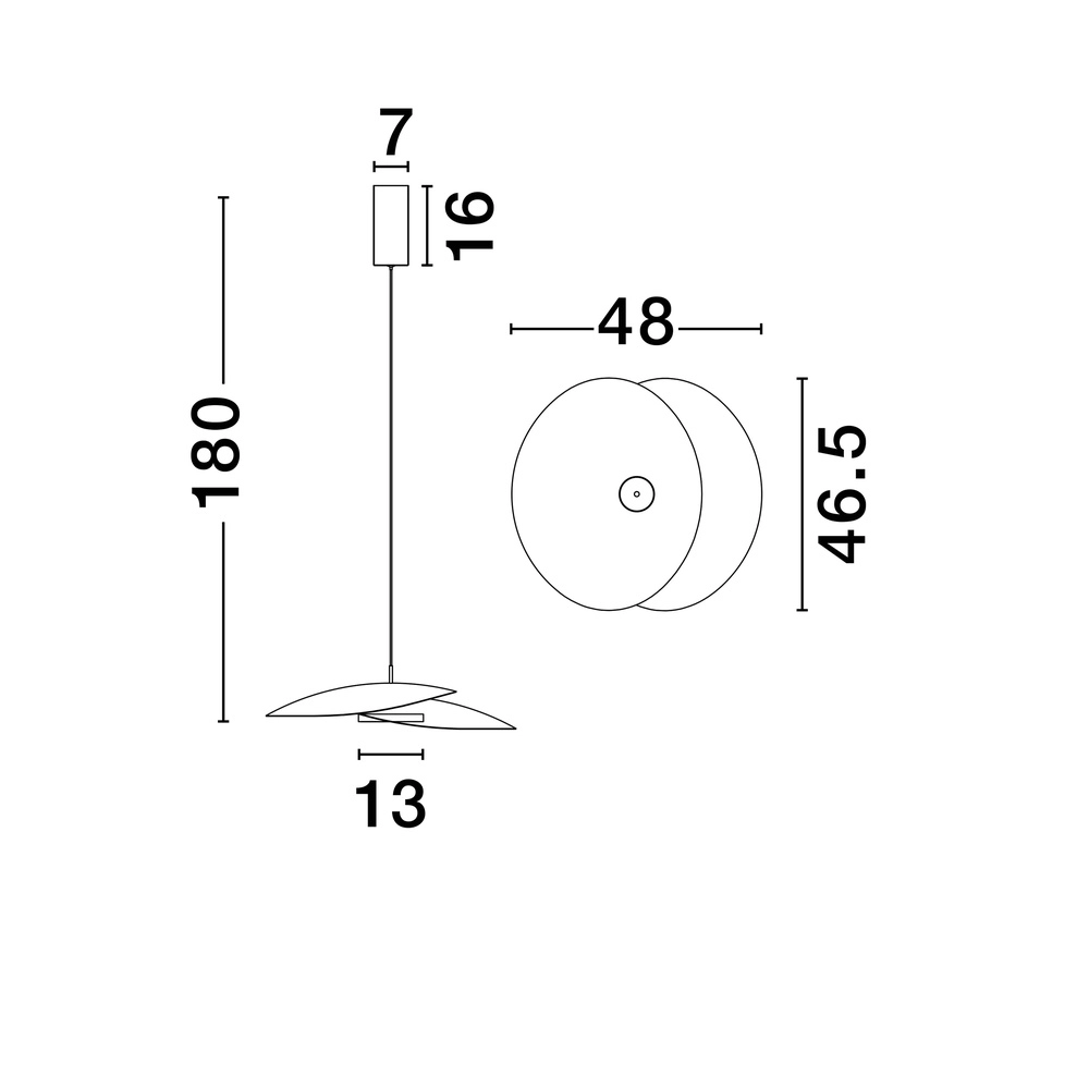 Pendant lamp Olea design white Ø 48cm Lyora 5212017456960