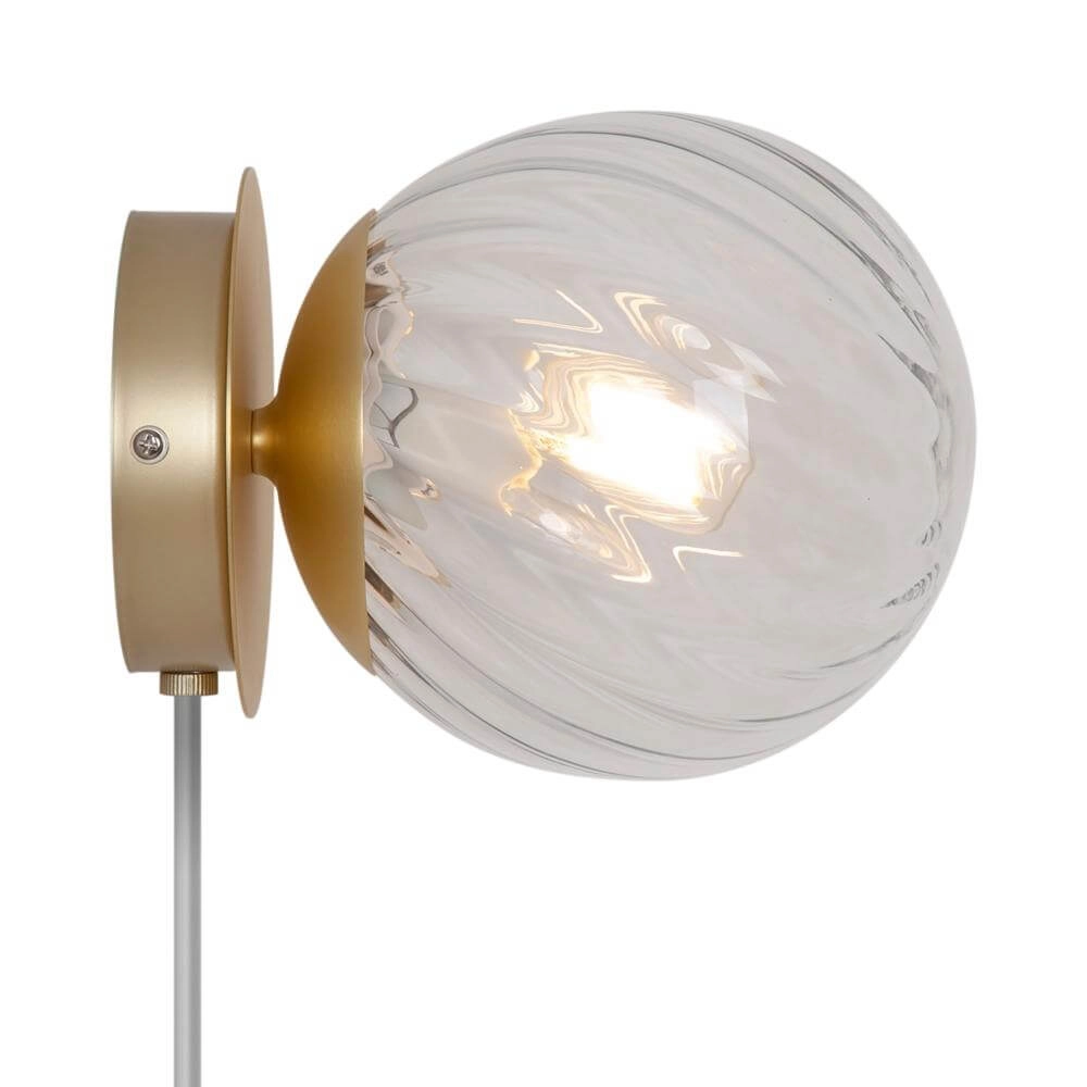 Glass wall lamp Chisell brass Nordlux 5704924015663
