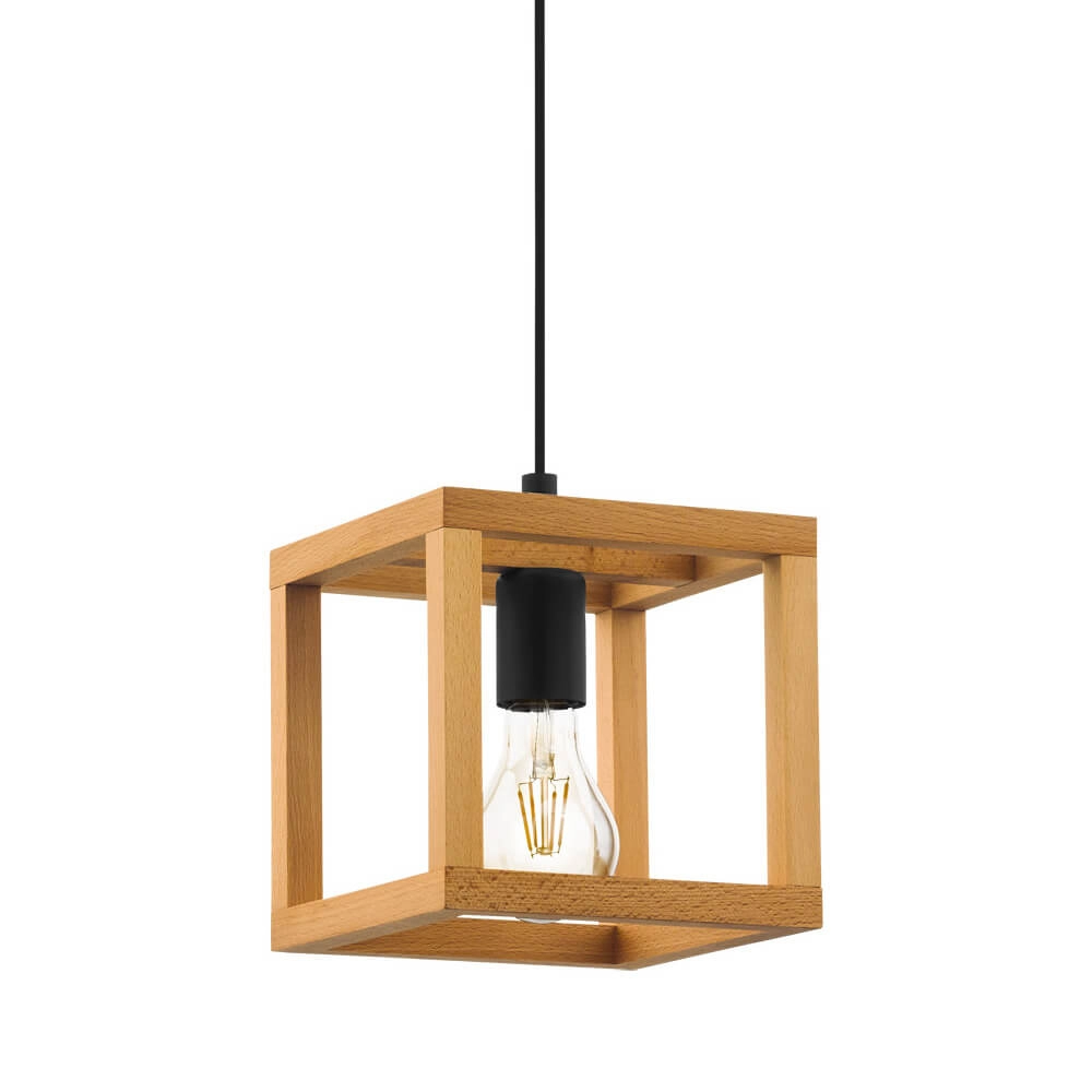 Wooden hanging lamp Blackcrown 1