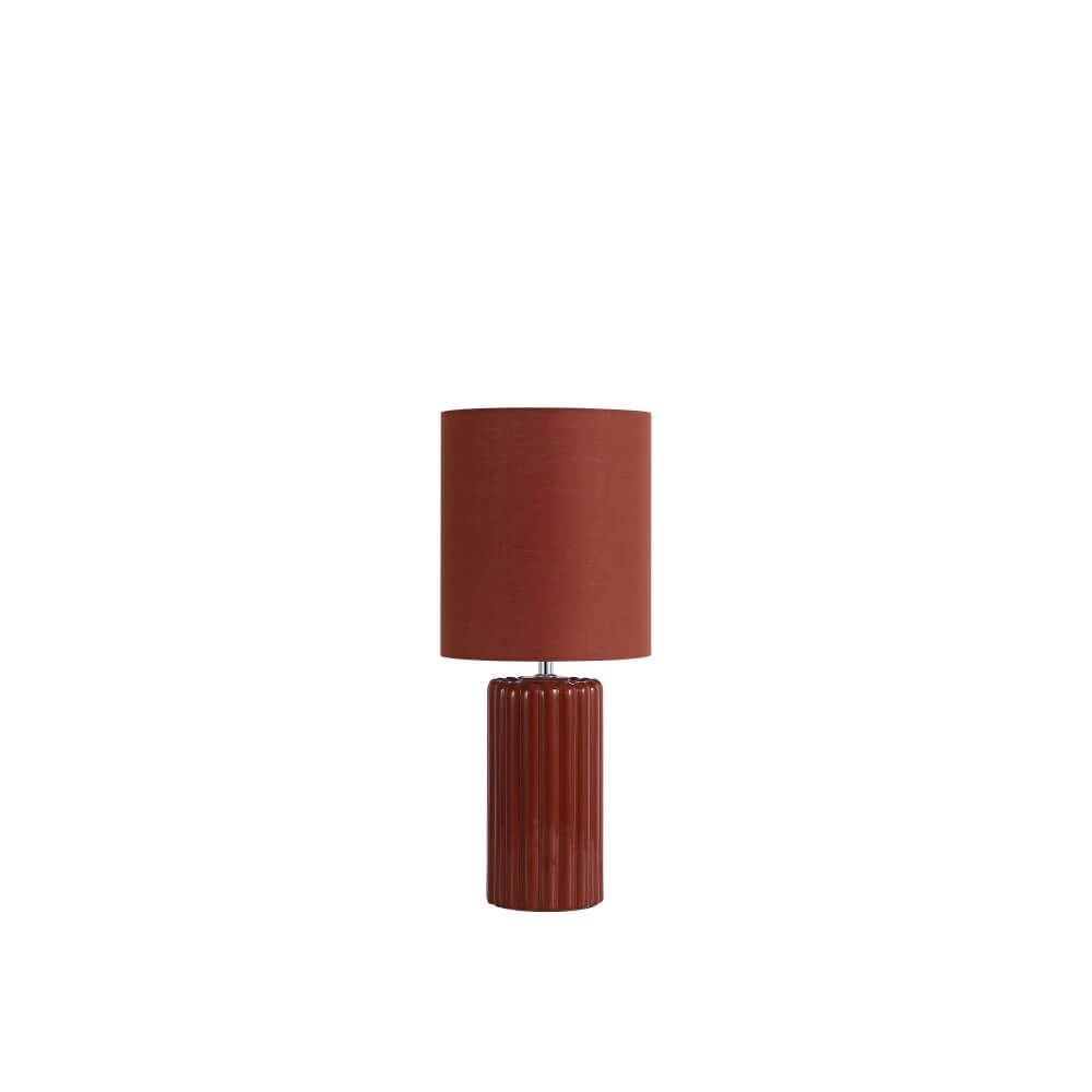 Orange table lamp Groove ceramic Searchlight 5053423274096