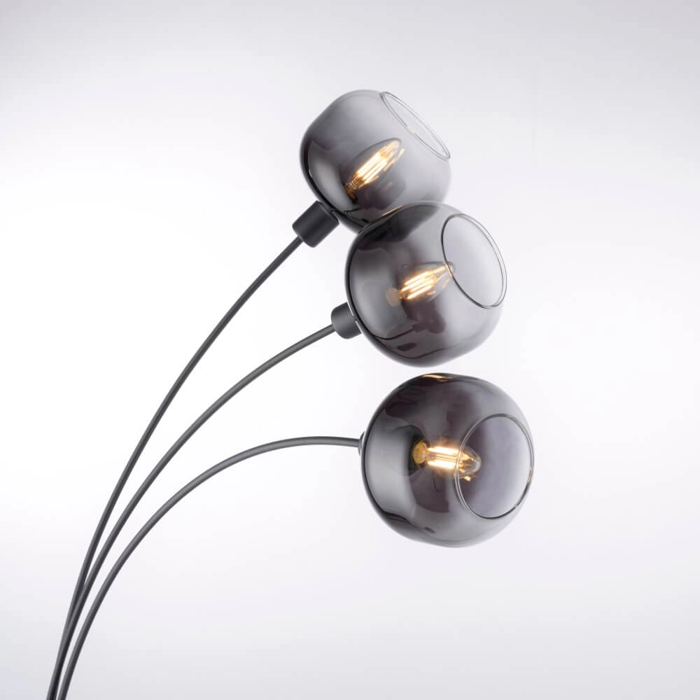 Black floor lamp Zea 3-light Just Light 4043689993764