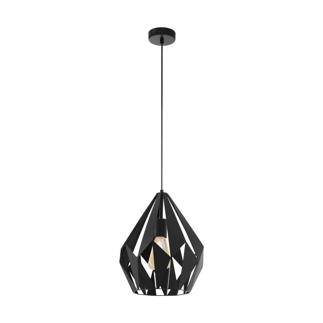 Black hanging lamp Carlton 1 Eglo 9002759436384