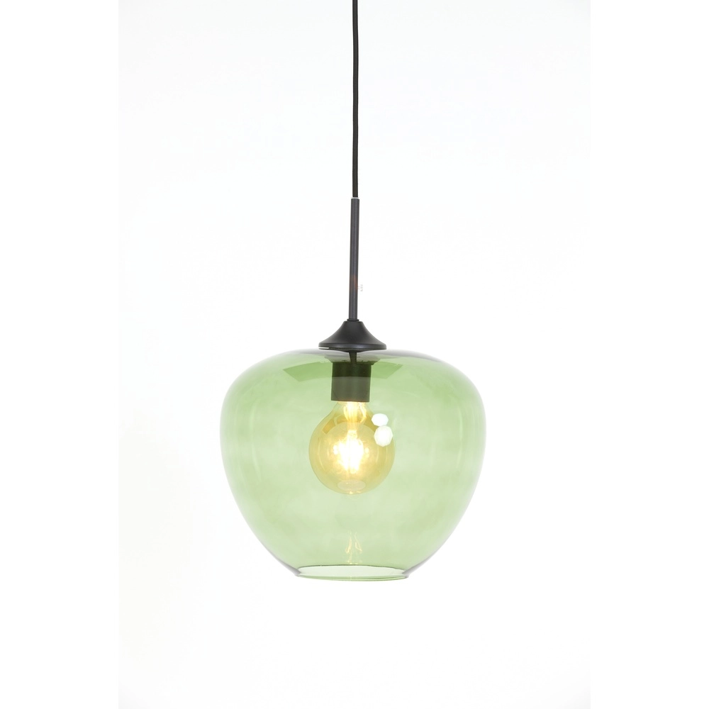Glass pendant lamp Mayson Ø 30cm - green glass Light & Living 8717807614195