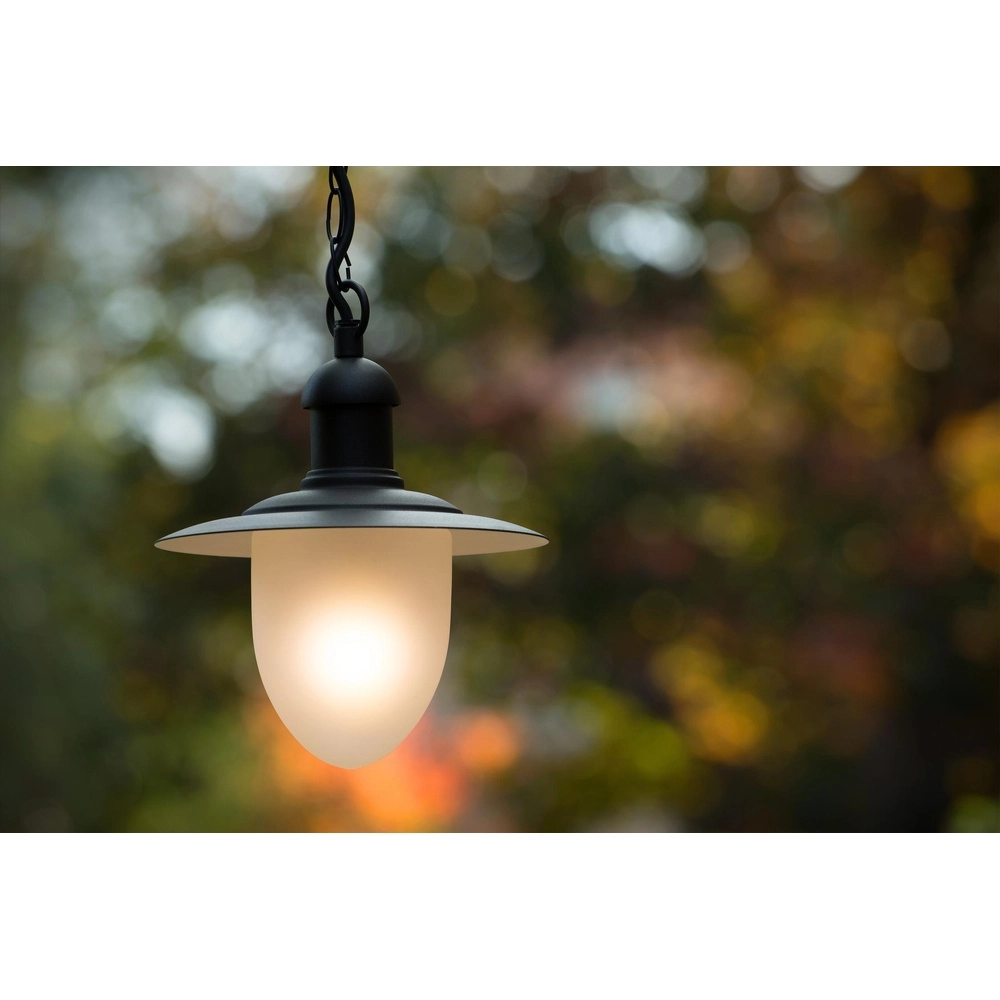 Country Pendant Lamp Aruba black Ø 25cm IP44
